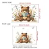 2026 Pegatinas de Pared Autoadhesivas de Oso para Leer, Pegatinas de Pared Decorativas Impermeables para Sala de Estar y Dormitorio