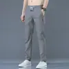 Pantalones Deportivos de Seda Helada de Verano para Hombre del Fabricante Original, Pantalones Jogger Finos de Moda Sueltos Caídos, Pantalones de Marca Versátiles de Moda