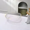 Prato de Frutas Transparente com Padrão de Diamante Phnom Penh Estilo Leve de Luxo para Casa Sala de Estar Grande Capacidade Prato de Doces PET Resistente a Quedas Prato de Frutas Secas