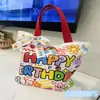 Bolsa de lona para formatura de jardim de infância, bolsa de presente de estudante fofa de desenho animado, bolsa de tecido para aniversário, proteção ambiental, atacado