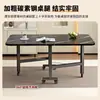 Mesa dobrável espessa, mesa de jantar retangular, escrivaninha pequena para apartamentos pequenos, sem necessidade de montagem, portátil, multifuncional, mesa de jantar simples com rodas