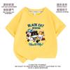 Roupa de Animação de Desenho Animado Camiseta Infantil de Manga Curta 2024 Novo Verão Roupa Infantil Média e Grande Meninos e Meninas Top Versátil Moderno