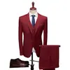 Terno pequeno masculino estilo coreano casual terno duas peças moda jovem um botão de negócios noivo terno melhor homem terno