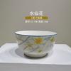 Tigela de Arroz Cerâmica Impressa com Esmalte Inferior, Louça Estilo Nórdico para Uso Doméstico, Cerâmica Atacado de Múltiplas Peças por Dois Yuan, Segura para Micro-ondas, com o Caractere para Bênção