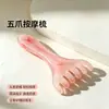 Sensación Popular de Internet Resina Natural Astas de Ciervo Seis Puntas Peine Multifuncional para Masaje del Cuero Cabelludo, Peine de Salud Meridian Gua Sha