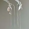 ¡Espumoso! Pendientes Largos de Diamante en Forma de Rombo de Gama Alta, Nuevo Modelo 2026, Estilo para Fiestas Nocturnas, Pendientes de Botón, Ganchos para Orejas, Pendientes Colgantes, Pendientes