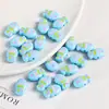 Acrílico Goteo de Aceite Líneas Coloridas Peces Pequeños Cuentas DIY Collar Hecho a Mano Cadena para Teléfono Móvil Pulsera Accesorios de Cuentas Sueltas Material