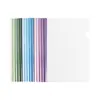 Clip de Barra de Tirar de Color Degradado Carpeta Transparente Engrosada A4 Estudiante de Aspecto Atractivo con Forma de Gota de Agua Clip para Papel de Examen Carpeta de Información Venta al por Mayor
