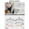 Internet Red Retro Montura de Gafas Doble Barra para Hombre y Mujer Misma Montura Aleación Montura Completa Volumen Transfronterizo Amazon Europa y América 73006