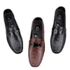 Mocasines de Lujo Ligero para Hombre Piel Genuina 2026 Nuevo Estilo Slip-ons Marca de Tendencia Casual Británico Estampados Mocasines de Un Paso