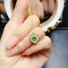 Venta al por mayor de fábrica Popular Colgante de Esmeralda Natural Plata S925 Incrustado Piedra Principal 5*5 Joyería de Lujo Venta Directa de Fábrica