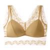 Sujetador de seda morera con copa fija, transpirable, cómodo y sin desgaste, sexy, con escote en V, hermoso chaleco de espalda, cuello consolador para mujer