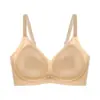 Sujetador de Mujer sin Aros, Talla Grande, Sin Costuras, con Copas Huecas, Aroma a Camelia, Transpirable, Sensación Fresca, Efecto Levantar, Soporte Lateral del Pecho, Espalda Bonita