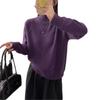Suéter de Terciopelo con Osito Miel y Perlas de Cuello Medio para Mujer, Nuevo Invierno 2026 Grueso Elegante Capa Base para Mujer, Ropa Interior de Otoño e Invierno