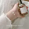 Pulsera de Flor de Concha Perla Nalan Plata S925 Fresca y Dulce Estilo Ins Diseño de Nicho Joyería S8618