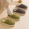 Pantuflas de algodón 2024 para mujer, cálidas, de felpa, antideslizantes, para el hogar, para invierno, para hombre.