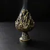Quemador de Incienso de Aleación con Estilo Zen Vintage, Portainciensos Pequeño Boshan con Patrón de Nube, Quemador de Incienso Doméstico de Dragón y Fénix, Decoración de Arte con Incienso