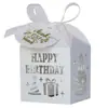 Fiesta de Cumpleaños Feliz Caja de Dulces Láser para Niños de Un Año Caja de Dulces Hueca con Letras Inglesas Fábrica en stock