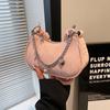 Bolsa Feminina 2025 Novo Estilo Elegante Versátil Corrente Bolsa Transversal Estilosa High-end Fashionável Simples Bolsa de Ombro Sob o Braço