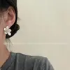 Nuevos Pendientes de Flor de Cinco Pétalos con Circonita, Pendientes de Pétalos Personalizados, Pendientes de Flor Exagerados con Aguja de Plata de Alta Gama al por Mayor