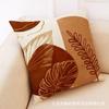 Funda de almohada de algodón lino con planta tropical abstracta, directa de fábrica, transfronteriza, para el hogar, sofá, almohada decorativa, cojín para coche