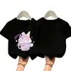 Ropa de Verano para Niñas de Algodón Puro Ropa Infantil 2026 Nuevo Estilo Camiseta de Manga Corta Infantil Niños Medianos y Grandes Estampado de Dibujos Animados Ropa de Verano Top
