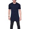Gran cantidad en stock de AliExpress, camiseta transfronteriza de comercio exterior para hombre, informal, ajustada, de cuello redondo, de media manga, de algodón flameado, camiseta de manga corta.