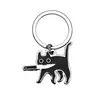El Llavero de Gatito Testarudo Más Vendido de Amazon Llavero de Dibujos Animados Original de Aleación de Zinc Llavero con Colgante de Gato Negro