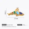 Proceso de Goteo de Aceite Colorido Acero Inoxidable Colgante de Pez Estilo Oceánico Accesorios para Joyería DIY Material para Colgante de Pulsera Collar