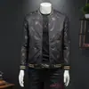 Chaqueta para hombre, nueva moda para primavera y otoño, estampado de marca de moda, corte ajustado, cuello estilo béisbol elegante, abrigo casual de talla grande