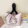 Bolso de hombro Hello Kitty para mujer 2026 nuevo bolso de mano de tela de dibujos animados gran capacidad bolso de mano para el trabajo lindo y elegante