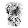 Tatuaje semipermanente para espalda completa de Transporter Koi Herbal, resistente al agua, para hombre y mujer, color puro y de alta calidad.