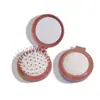 Peine Plegable Compacto Transfronterizo Fabricante Peine de Espejo Colorido Peine de Concha Perlada Electrochapada Peine de Bolsa de Aire Peine de Peluquería Portátil