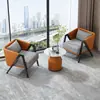 Mesa e Cadeiras Modernas para Escritório de Vendas Individual, Recepção de Balcão e Sofá-Cadeira para Reunião de Quarto de Pousada em Varanda Simples