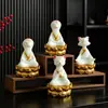 Cinco Imortais do Nordeste Meditação Zen Raposa Estatueta Amarelo Grande Imortal Forma Verdadeira Frequentemente Píton Salgueiro Cobra Salão Imagem Corpo Ornamento de Mesa