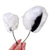 Horquilla blanco y negro anime gato de peluche oreja femenina tocado de zorro oreja de gato sirvienta estudiante accesorios para el cabello diadema para la cabeza