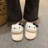 Pantuflas de Felpa para Exterior de Hello Kitty de Dibujos Animados 2025 Otoño e Invierno Nuevo Hogar Interior Cómodas Antideslizantes Pantuflas de Dedo