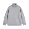 Suéter de Invierno de Moda para Hombre, Elegante Tejido Base de Color Sólido con Forro Polar, Jersey de Cuello Alto Estilo Japonés para Parejas, Chaqueta para Hombre