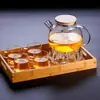 Bandeja para productos de salón de belleza, bandeja de madera, bandeja de frutas de bambú, bandeja de té de bambú, bandeja rectangular para mezclar aceites esenciales