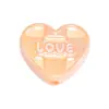 Cuentas de Oso Acrílicas de Colores con Goteo de Aceite Doble Cara Cuentas de Corazón Cadena para Teléfono Móvil con Cuentas Accesorios DIY para Tocados
