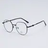 Armações de Óculos de Metal Novo Estilo, Armações de Óculos Lisas, Luz Azul Anti-Azul, Proteção Ocular, Lentes Lisas, Armações Grandes Simples Que Fazem o Rosto Parecer Menor, Atacado