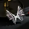 Broche de alas de ángel de cristal austriaco exquisito de alta calidad, nuevo diseño creativo, degradado, pines para ropa versátiles