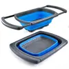 Cesta Escurridora Plegable Retráctil para Cocina en Stock Creativa Bandeja para Frutas Casera Cesta Coladora de Agua para Frutas y Verduras Cesta de Almacenamiento para Cocina