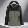 Cortavientos con Capucha para Primavera y Otoño Estampado Personalizado con Logo Ropa de Trabajo para Hombres y Mujeres Chaqueta de Montañismo Impermeable Transpirable a Prueba de Viento para Exteriores