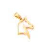 Moda europea y americana cabeza de caballo hueca colgante de espejo de acero inoxidable marca militar comercio exterior caliente colgante de animal diy al por mayor