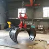 Concha rotativa hidráulica, garra tipo concha para descarregamento de trem de 2,5 metros cúbicos, concha para descarregamento de carvão para escavadeira, fácil de operar