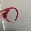 Diadema de terciopelo de gamuza de color de ciervo estilo INS coreano de ala ancha, elegante y dulce, para apartar el pelo, accesorios para el pelo con sello de pelo prensado para mujer