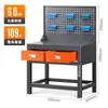 Banco de trabajo para máquina herramienta CNC, Banco de trabajo de inspección para máquina de taladrado y roscado, Mesa de almacenamiento, Mesa de materiales para taller