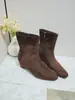 Botines de Gamuza Puntiagudos Estilo Nuevo 2026 para Mujer, Tacón de Cuña Oculto para Aumentar Altura Interior, Adelgazantes, Versátiles, Botas Altas Otoño/Invierno para Mujer