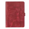 Capa de Couro Universal para Tablet 7/8/9/10 Polegadas, Padrão Vaca, Duas Cores, com Gancho de Silicone nas Quatro Cantos, Capa Protetora, Fábrica